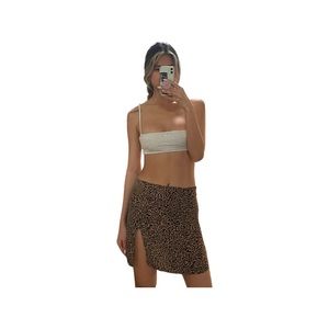 Reformation margot skirt (leopard)